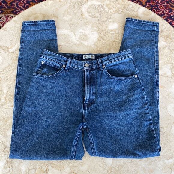 Rare Japanese Studio Seven X GU Childhood Dreams High Rise Tapered Leg Mom Jeans - Picture 8 of 14